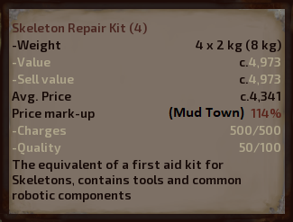 Skeleton Repair Kit in Mud Town